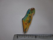 Magnes na lodówkę  - 467g. IZRAEL Metalowa mapa