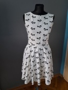 Sukienka w kokardki r. 38/M Forti złamana biel