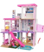 Domek barbie światło dźwięk  winda basen zjeżdżalnia 