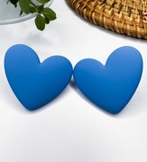 Kolczyki serduszka | błękitne serca | sztyfty