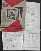 Stara instrukcja  telewizora Szmaragd 902 z 1962 roku