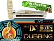 Unikatowe COMBO MiniDV SuperVHS S-VHS JVC HR-DVS1 pilot FireWire DV 
