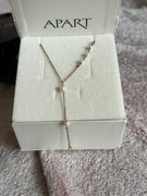 Nowy pozłacany łańcuszek z perełkami znak nieskończoności apart