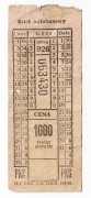 Stary bilet PKS 1000 zł tysiąc złotych PRL/RP 1991