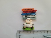 Magnes na lodówkę - 32g. MORZE PÓŁNOCNE Owieczka DROGOWSKAZY