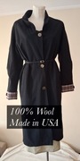 Płaszcz wełniany 100% New Wool Vintage Jones New York M / L