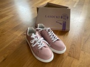 sneakersy półbuty lasocki young pudrowy róż nowe skórzane płaskie