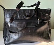 Torebka czarna ze skóry