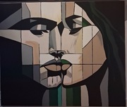 Bratnie dusze 3 obraz ręcznie malowany 120x100 cm farby akrylowe