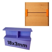 2x DYSTANS UCHWYT SZABLON 18mm DO MONTAŻU FRONTÓW SZUFLAD 3mm