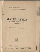 MATEMATYKA-WZORY, DEFINICJE I TABLICE