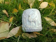 doniczka gipsowa handmade, osłonka na kwiaty, ozdoba do wnętrz