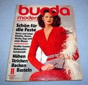 Burda Moden 11/1979 + wykroje Vintage Moda szycie krawiectwo patenty