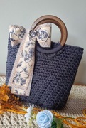 Torebka ze sznurka ręcznie robiona 