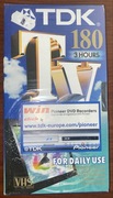 Kaseta VHS TDK 180 nowa, zafoliowana, nieużywana