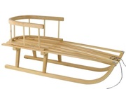 Sanki Drewniane Z Oparciem Sznurek Saneczki Duże