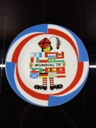 Porcelanowy, malowany talerz okolicznościowy Mundial 78 Ćmielów PRL Vintage