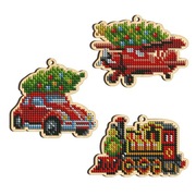 Zestaw haftu koralikovego na drewnie 