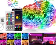 Taśma Led 5M Możliwość zmiany koloru oraz synchronizacja z muzyka