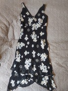 Planet jedwabna sukienka na lato silk jedwab czarna okazja M 38 S 36