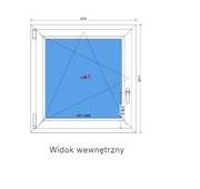 Okno jednoskrzydłowe Producent Ekookna lewe 857x835