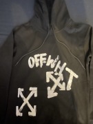 Off-White hoodie graffiti logo