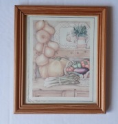 OBRAZEK W DREWNIANEJ RAMCE MOTYW KUCHENNY