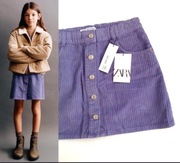 ZARA fiołkowa spódniczka z grubego sztruksu 13 14 lat