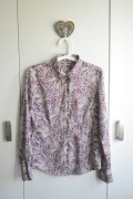 0039 Italy koszula piękna wzór M jedwab wiskoza premium