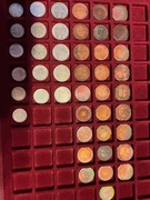 Zestaw 78 monet carskich z lat 1765-1915 – miedzianych oraz srebrnych.