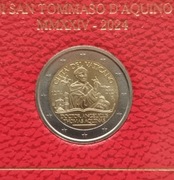 Watykan 2 euro, 2024 - 750. rocznica - Śmierć Tomasza z Akwinu