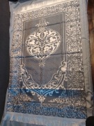 bieżnik obrus na stół ławę srebrny granatowy 110x70cm