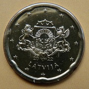 ŁOTWA 2022 20 CENTÓW UNC !!!!!!!!!!