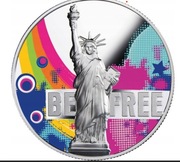 Kamerun 2018 2000 Fr. Być wolnym 2oz , „ Be FREE „, IDEAŁ