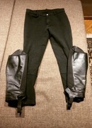 Zestaw jeździecki Fouganza (jak NOWY) – Bryczesy + Czapsy S XL Long