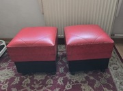 PRL - 2 x  PUFY  na kółkach ze schowkiem