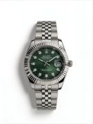 Zegarek DATEJUST zielony z diamentami, typu Rolex