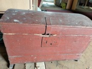 Stara duża drewniana skrzynia kufer 