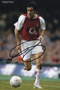 Robert Pires oryginalny autograf! FIFA 100 Arsenal Francja