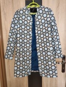 251 Niebiesko beżowa narzutka płaszczyk na podszewce rozmiar S H&M