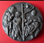 „Duży srebrny medal / numizmat 251g Ag 950”