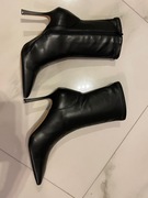 Botki, szpilki, half moon boots, kozaczki, czarne 