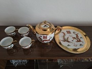 Chiński zestaw do herbaty pozłacany dla 4 osób 