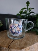 Szklanka kubek Handmade 400ml Sowy