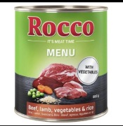 Rocco menu 800g wołowina i jagnięcina z warzywami i ryżem 