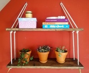 Podwójna wisząca półka na sznurach