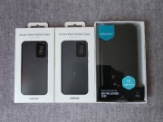 3 x etui do Samsung A55 5G czarne Nillkin Qin Pro i Smart View Wallet Case