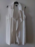 Długa marynarka kamizelka bez rękawów waterfall 