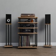 Stolik audio regał hifi na gramofon stojak na winyle kolumny głośnikowe 