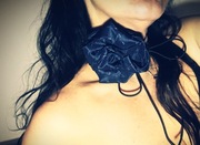 Choker na szyje kwiat duży
